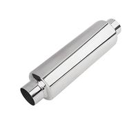 Silencieux, Silencieux Echappement Voiture en Acier Inoxydable de 305 mm avec Sortie D'air de 63 mm Echappement Voiture Universe Tuyau D'échappement à Passage Direct pour Divers Véhicules