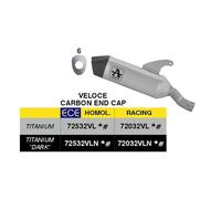 Silencieux Slip-On ARROW Rapide Racing Titane pour Multistrada V2 890 2025-
