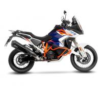 Leovince Lv-12 Black Edition Ktm Super Adventure 1290 R Abs 21-24/super Adventure 1290 S Abs 21-24 Not Homologated Muffler Argenté Not Homologated