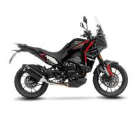 Leovince Lv-14 Black Edition Moto Morini X-cape 700 Abs 25-26 Not Homologated Slip On Muffler Argenté Not Homologated