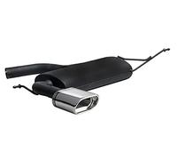 Silencieux sport compatible avec Seat Altea Standard 2.0 TDi 136HP 140HP 2004 2005 2006 2007 2008 2009 2010 2011 2012 2013 2014 2015 Noir Embout ovale unique 15 X75 mm