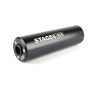 Silencieux Stage6 50-80cc Montage Droit, Noir