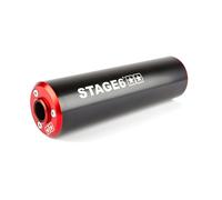 Silencieux stage 6 alu diam 60mm noir-rouge (passage droit)