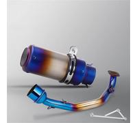 Silencieux Tuyau D'échappement pour Scooter pour GY6 125 150 125CC 150CC 51 Mm, Silencieux D'échappement, Tube De Liaison Avant avec Support De Connexion D'échappement(Couleur 8)