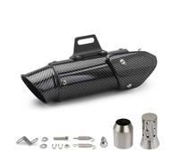 Silencieux Tuyaux D'échappement Silencieux D'échappement Pour Moto, 51 Mm, Système D'échappement Modifié Avec Couvercle, Tube Silencieux Pour CBR650F PCX(Carbon)
