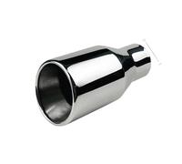 Silencieux Universel Simple En Acier Inoxydable Bord Plat/biseauté Gorge Queue Tuyau D'échappement Voiture Pot D'échappement(B 60MM IN-101MM OUT)