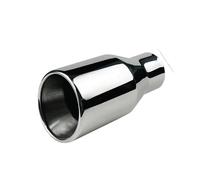 Silencieux Universel Simple En Acier Inoxydable Bord Plat/biseauté Gorge Queue Tuyau D'échappement Voiture gorge queue(B 76MM IN-101MM OUT)