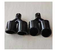 Silencieux Voiture 1 Paire De Tuyaux D'échappement Universels Bouclée Brillante De Type Y Voiture Embouts De Silencieux À Double Sortie Queue Gorge(ID 48MM-OD 89MM)