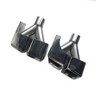 Silencieux Voiture Embout De Silencieux D'échappement En Acier Inoxydable, 2 Pièces/ensemble, Décoration Pour Mercedes Pour Benz E63 W212 W204 Queue Gorge(Argent)