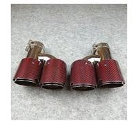 Silencieux Voiture Embout De Silencieux D'échappement, Entrée 63 Mm, Double Extrémité, Sortie Ovale Brillante En Mode H, Buses Réglables Embout D'echappement(IN 67 OUT 89MM)