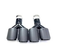 Silencieux Voiture Lot De 2 Embouts Silencieux Universels En Fibre Carbone Mat, Forme Y, Double Sortie, Pour Tuyau D'échappement Embout D'echappement(70MM IN-114MM OUT)