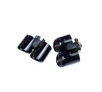 Silencieux Voiture Pour Land Pour Rover Pour Defender 90 110 130 2020-2024 Embout D'échappement Tuyau De Silencieux Arrière Quatre Sorties Tuyau D'Échappement(Black 2.0T)