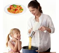 Silencomfort Machine à Pâtes électrique Portable, Laminoir a Pate Italienne 40W, Presse à Pâtes et à Glace sans Fil avec 5 Moules pour les Sorties en Famille, les Voyages et les Pique-Niques
