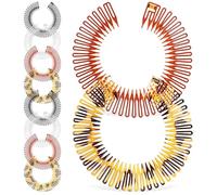SILENRADAWN 10 Pièces Peignes à Cheveux Extensibles en Plastique Circulaire Complet Confortables et Faciles à Utiliser pour Femmes Coiffure Quotidienne Couleur Aléatoire