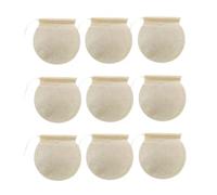 SILENRADAWN 100 Sachets de Thé Filtrants Jetables en Papier de Pâte de Bois Rond 6 Cm Couleur Kaki Cordon de Serrage pour Infusion à Domicile ou Café