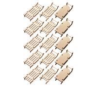 SILENRADAWN 15 Pièces Décoration Mini Luge en Bois, Ornement de Traîneau Compact et Facile à Assembler pour Noël, Ambiance Festive la Maison Étagères
