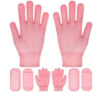 SILENRADAWN 2 ensembles Set Chaussettes et Mitaines Spa Hydratantes pour Mains et Soin Intensif Peau Sèche Répare Rugosités Design Intégral Respirant Usage Quotidien à Domicile