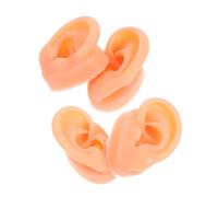 SILENRADAWN 2 Paires Silicone Souple Oreille Modèle Réaliste Flexible pour Perçage Pratique et Présentation Bijoux Simulation Anatomique pour Formation Acupuncture et Affichage