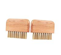 SILENRADAWN 2 pièces Brosse à Ongles Bois Brosse Rigide pour Nettoyage Compl Ongles Doigts Outil Polyvalent pour Manucure et Nettoyage Clavier Poils Doux pour Usage Domestique et
