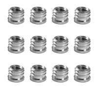 SILENRADAWN 20 Pcs Vis de Conversion 1/4 à 3/8 Pouces pour Pied de Micro en Fer Chromé Résistant la Rouille, Accessoires pour Microphone, Fixation Rapide et Solide