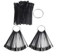 SILENRADAWN 3 Paquet de Plaques de Couleur D'ongles Noirs D'éventail Étiquette Nom Couleur, Présentoir Pratique pour Manucure et École de Nail Art