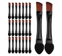 SILENRADAWN 30 Pièces Pinceaux de Maquillage Double Embout pour Yeux, Pinceau Biseauté Sourcils et Eyeliner, Fibres Synthétiques Douces, Pinceaux Portables pour Maquillage Précis et Voyage
