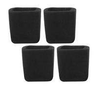 SILENRADAWN 4 Pièces Bonnette de Micro Carrée en Mousse pour Modèle | Couture Précise, Profil Carré Noir, Usage Bureau et Enregistrement Vocal, Montage Fréquent sans Déformation