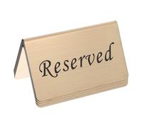 SILENRADAWN 4pcs Panneaux Réservés en Acier Inoxydable Or pour Restaurant, Faciles à Remarquer et Réutilisables, pour Dîners et Fêtes de Mariage