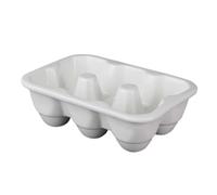 SILENRADAWN 6grilles Boîte à Œufs Porcelaine Compartiments pour Réfrigérateur Support de Rangement Compact et Stable pour Œufs Frais Plateau de Stockage Anti-roulement pour Cuisine Familiale