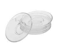 SILENRADAWN 6pcs Sous-verres en Verre Transparent pour Service à Thé, Design Simple et Délicat, Texture Agréable, pour Maison et Restaurant Réutilisable