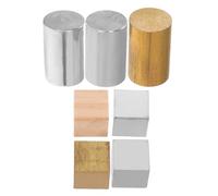 SILENRADAWN 7 Pièces Density Cube Set Iron Aluminum Wood Cylinders For Physics Experiments Science Education Teaching Tool Portable And Compact For Classroom And Stem Learning