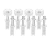 SILENRADAWN 8 Pièces Kit de Quincaillerie et Réparation Facile Blanc pour Porte Pliable Double Roulettes Supérieures en Acier Carbone et Plastique, Pliage Fluide