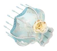 SILENRADAWN Abat-jour Vintage en Tissu Franges Perlées, Effet D'illumination Doux et Confortable, pour Lampe de Table ou Lampe sur Pied un Décor Romantique