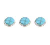 SILENRADAWN Accessoires pour Trompette Design Créatif pour Instrument de Musique 3 Pcs Boutons de Piston en Cuivre et Pierre Bleu, Protection et Fixation des Boutons