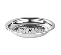 SILENRADAWN Assiette de Raviolis en Acier Inoxydable Épais Double Couche Égouttoir, Facile à Utiliser, pour Cuisines et Restaurants, Design Simple et Élégant Argenté