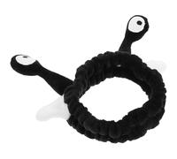 SILENRADAWN Bandeau en Peluche Noir Doux et Léger pour Lavage du Visage et Maquillage, Couvre-chef Confortable Style Élégant et Forme Ronde Moelleuse