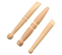 SILENRADAWN Bâton de Massage en Bois Naturel Ensemble de 3 Bâtonnets de Réflexologie Plantaire pour Massage par Acupression du Corps Pieds pour Détente et Soulagement Musculaire