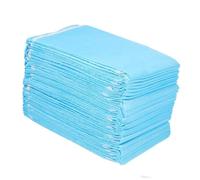 SILENRADAWN Bavoirs en Plastique Bleu Lot de 30 Imperméables pour Personnes Âgées Design Ajustable et Léger, pour Repas en Extérieur