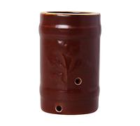 SILENRADAWN Boîte de Moxibustion en Céramique Marron pour Soulagement Musculaire, Confortable à Tenir et Empêchant la Saleté, comme Présent