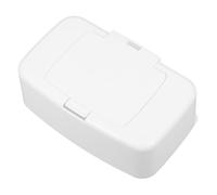 SILENRADAWN Boîte Distributrice de Lingettes Humides Blanche en Plastique Pp Couvercle, Opération Main, Fond Antidérapant, pour Bureau Cuisine