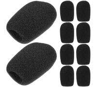 SILENRADAWN Bonnette Microphone en Mousse Lot de 10 55 * 38 * 16mm Réduction de Bruit Facile à Installer pour Micro Conférence et Scène