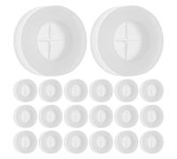 SILENRADAWN Bouchon en Silicone Blanc Compatible Universellement 40 Pièces Étanche et Anti-poussière pour Trou de Paille de Couvercle Mason pour Pique-niques et Voyages