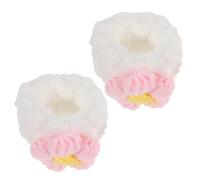 SILENRADAWN Bracelets de Lavage Visage de Fleur Portable et Confortable 2 Pièces, en Tissu Corail Doux pour Soins du Visage et Spa Féminin