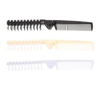 SILENRADAWN Brosse à Cheveux Pliante Portable 3 Pièces en Plastique Poignée Confortable, Compacte Usage Personnel ou Salon Professionnel