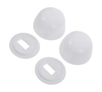 SILENRADAWN Cache-boulon décoratif de toilette blanc 2 paires, bouchon de vis en plastique pour cuvette, couvre boulons de sol, remplacement pour fixations usées, projet de bricolage
