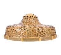 SILENRADAWN Chapeau en Bambou Tissé la Main Style Oriental, Bonnet Fermier Pratique et Sûr pour Décoration de Fête ou Piscine, 36,5 Cm Corde Ajustable