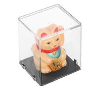 SILENRADAWN Chat Amulette Solaire à Bras Agités 5 CM Jaune Maneki Neko Figurine Japonaise Feng Shui pour Décoration Maison Bureau Voiture