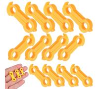 SILENRADAWN Correcteur D'écarte-Pattes pour Poussins en PVC Jaune, Lot de 12 Pièces Différentes Tailles, Assure Confort et Stabilité Croissance Saine des Petits Oiseaux