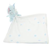 SILENRADAWN Couverture de Sécurité Peluche Bleu Éléphant Serviette Apaisante Douce Né Sensoriel Sécurisé pour Nourrissons et Tout-petits