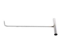 SILENRADAWN Crochet T en Acier Inoxydable pour Levage de Plaque D'égout, Poignée Robuste Argentée, Outil de Levage de Regards D'égout, Crochet pour Couvercle de Regard, Usage Industriel